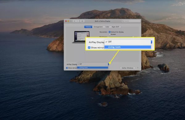 Airplay setting on macOS