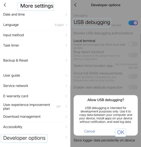 Android 9 - how to turn on USB debugging on VIVO