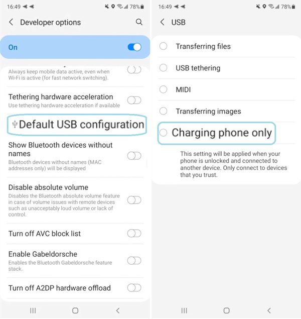 Samsung USB debugging 1