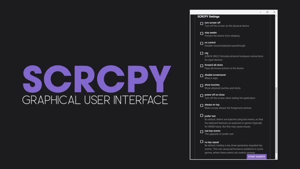 screen mirror for Android to PC with Scrcpy