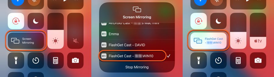 FlashGet Cast screen mirroring to PC