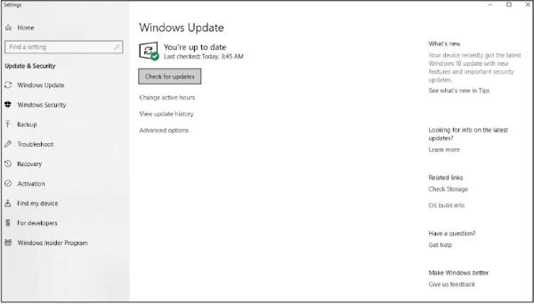 update Windows operating system