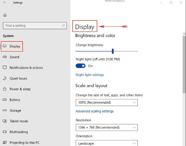 find windows 10 display