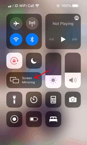 screen mirroring on iPhone