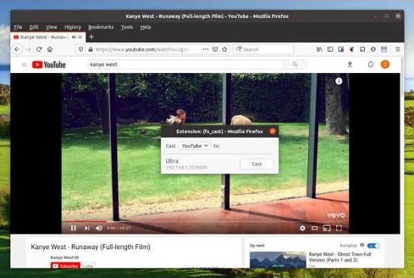 Cast Firefox to TV via Chromecast