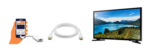 screen mirroring iphone to TV via HDMI 