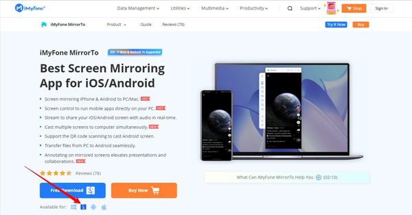 download and Install iMyFone MirrorTo