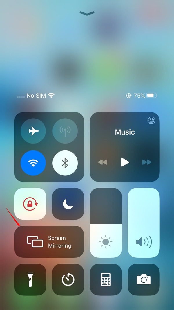 select iOS screen mirroring