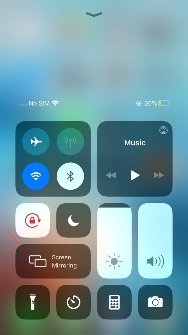 tap screen mirroring on iOS