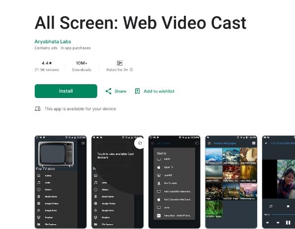 all screen cast app