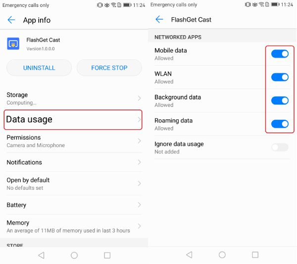 data usage