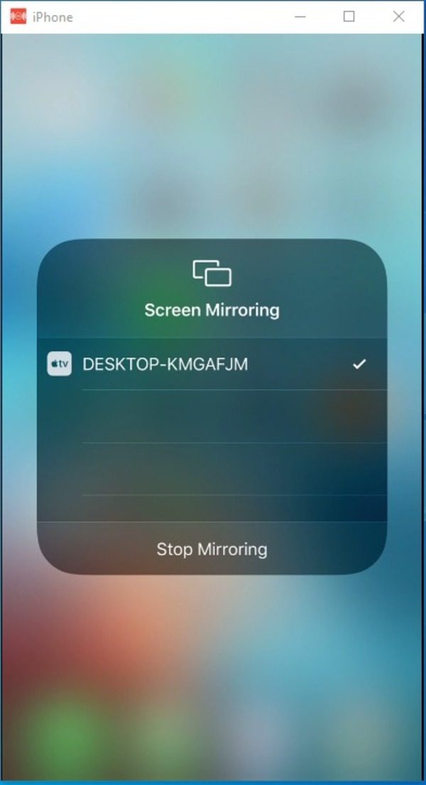 iOS screen mirroring process
