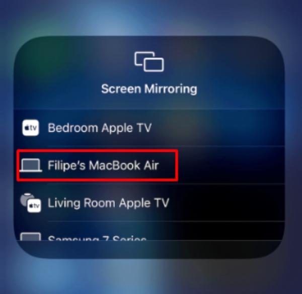 select screen mirroring device