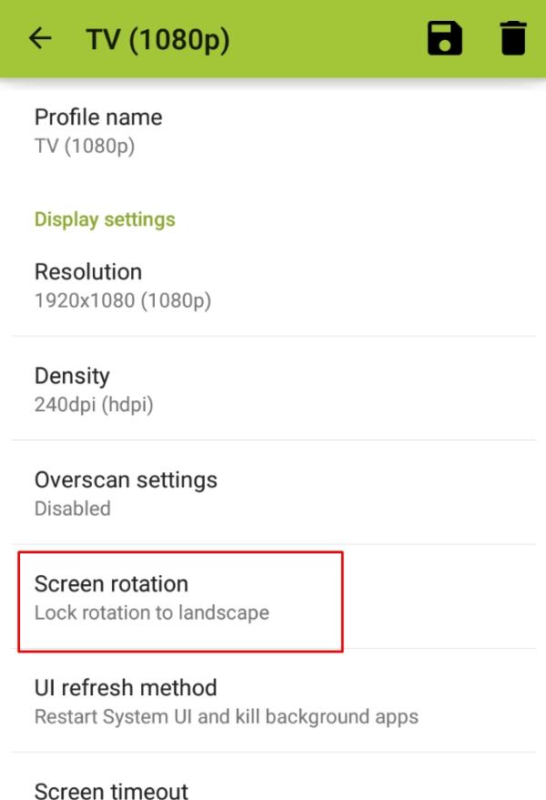 screen rotation