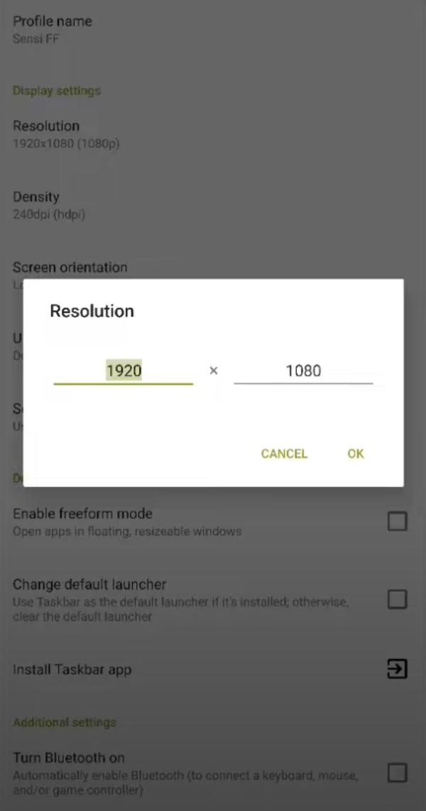 Customize resolution & dpi