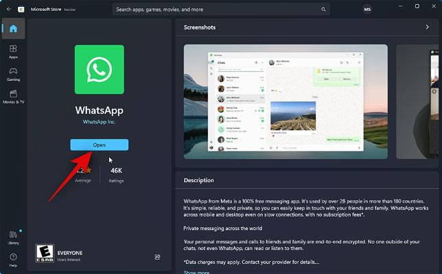 share the screen on WhatsApp from Windows