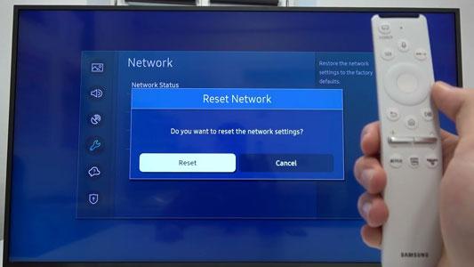 Reset Network for black screen on Samsung TV