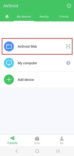 airdroid web