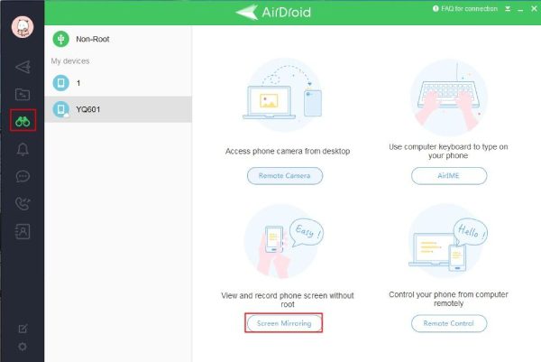 cast games via Airdroid