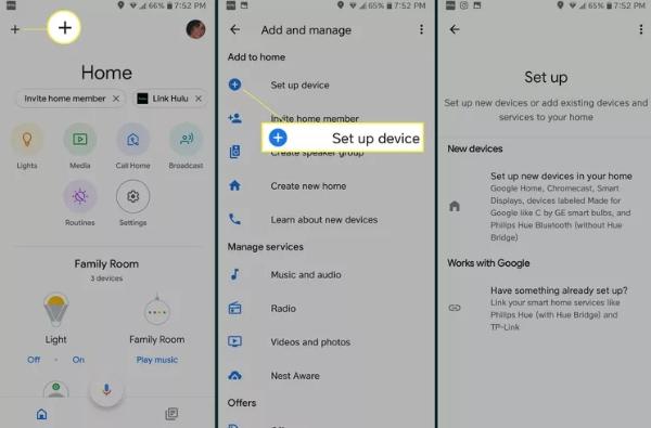 open the Google Home app